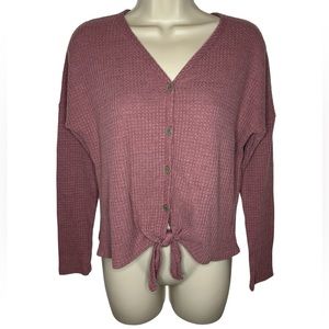 Altar’d State Long Sleeve Waffle Knit Top-Size Small-Excellent Condition